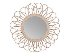 Lustro ratanowe okrągłe natural