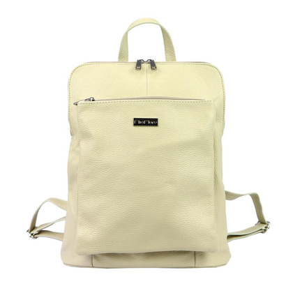 Średniej wielkości plecak z naturalnej, włoskiej skóry bydlęcej