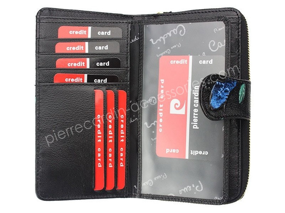 Portfel damski skórzany PIERRE CARDIN 04 PLANT 116 Czerwony