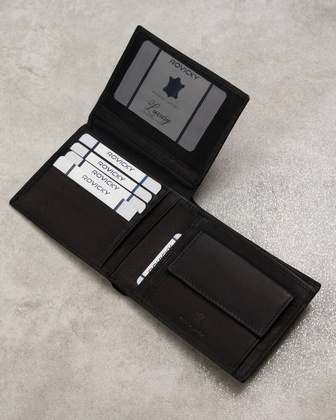 Skorzany portfel zdobiony monogramem Forever Young