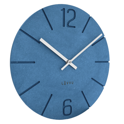 LAVVU Niebieski zegar ścienny Natur ⌀34cm