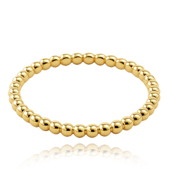 MINET Złoty pierścionek z kulkami Au 585/1000 rozm. 22 - 0,95g