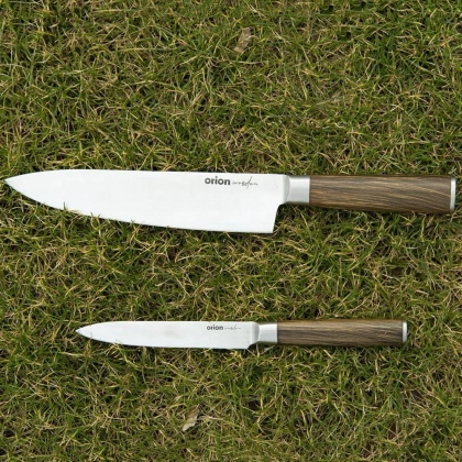 Nóż noże kuchenne stalowe 3el WOODEN zestaw noży