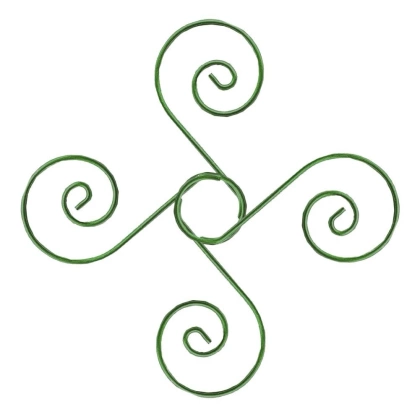 Haczyki do zawieszenia bombek metalowe zielone zestaw 40 szt.