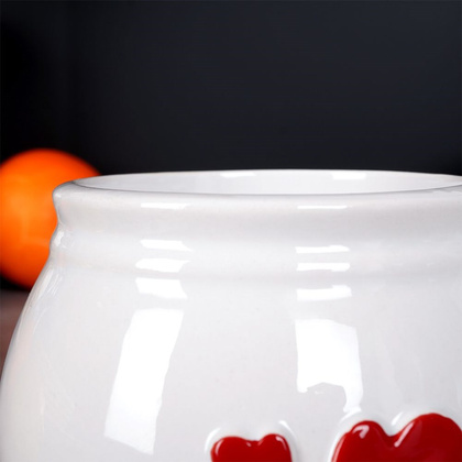 Kubek ceramiczny biały serce 430 ml