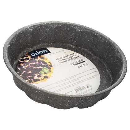 Forma do pieczenie blacha do ciasta pizzy zapiekania okrągła granitowa GRANDE 28,5 cm