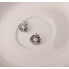 KOLCZYKI RÓŻA WIATRÓW SREBRNE