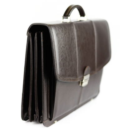 526 Teczka męska 3-komorowa-brąz KEMER