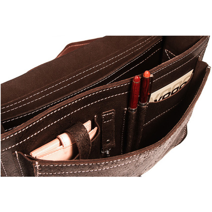 Skórzana torba na ramię teczka KEMER VOOC TC5 czarny