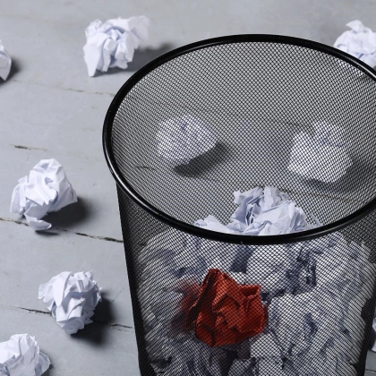 Kosz na odpady śmieci biurowy metalowy czarny 26x28 cm
