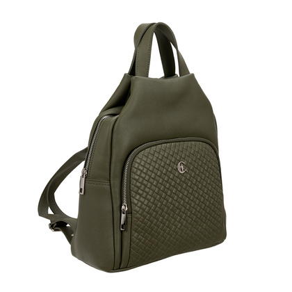 Damski plecak skórzany Canaletto z tłoczeniem plecionki – elegancja i funkcjonalność na co dzień P420s46t6