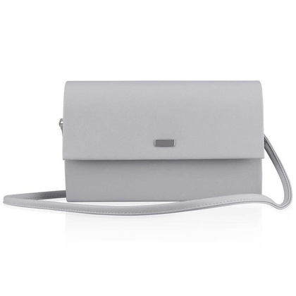 Torebka wizytowa damska KEMER SOLIER F13 Jasno Szara Matowa - min. zamówienie 20 / 50 / 100 szt.