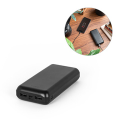LEAKEY 20. Power bank 20'000 mAh wykonany w ABS pochodzącego z recyklingu