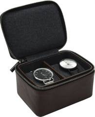 Pudełko na zegarki podróżne Stackers dwukomorowe brązowe