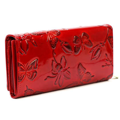 Portfel damski skórzany PELLUCCI BTE-106 czerwony