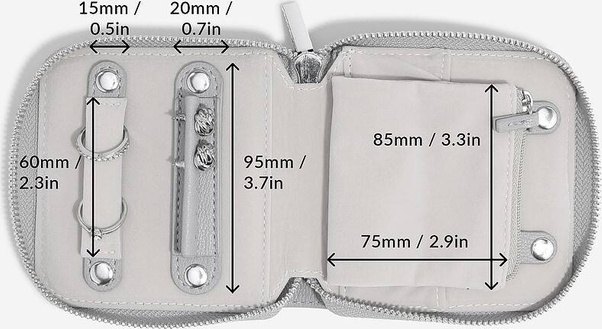 Pudełko podróżne na biżuterię z miejscem na pierścionki Stackers małe