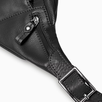 Skórzana torba biodrowa / nerka PUCCINI LGD8386 1 Czarna