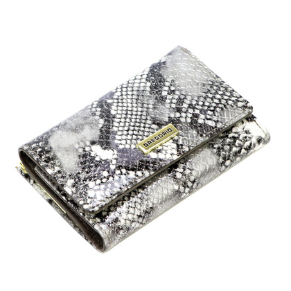 Portfel damski skórzany PELLUCCI SNR-117 Popiel