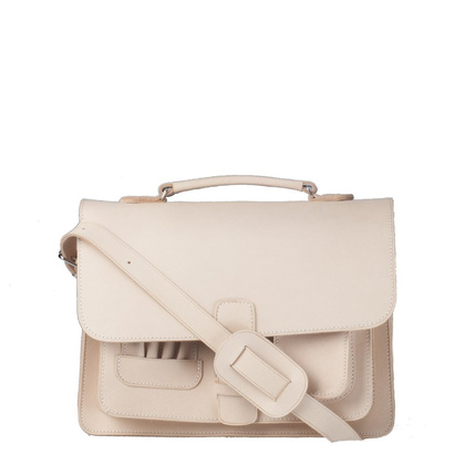 Torba na ramię skórzana KEMER B 890/JUCHT Beżowa