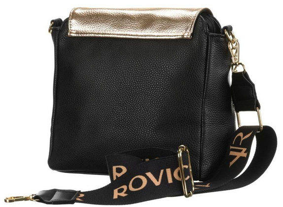 Prostokątna listonoszka ze złotym łańcuchem