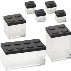 Zestaw pojemników BRICKSTORE czarny 7 elementów