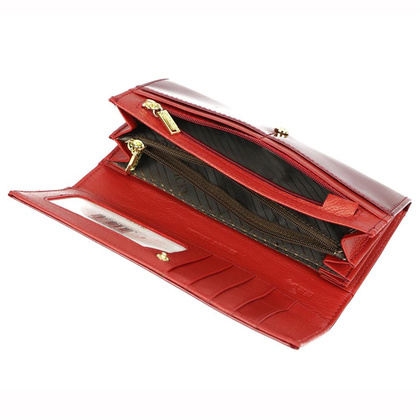 Duży portfel damski, skóra naturalna, RFID