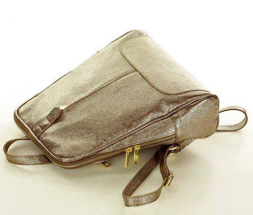 Plecak skórzany włoski MAZZINI - Capri Elegante skóra dollaro dark bronzo złoty - min. zamówienie 20 / 50 / 100 szt.