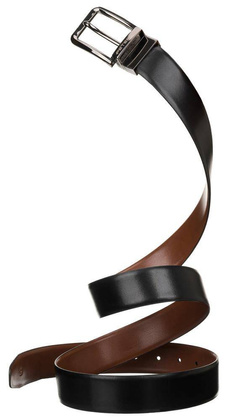 Szeroki, dwustronny pasek męski z obrotową klamrą