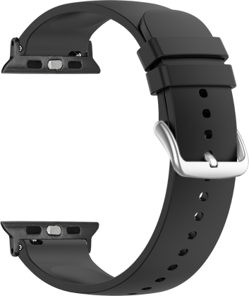 LAVVU Czarny silikonowy pasek do zegarka dla APPLE WATCH 42-44 mm