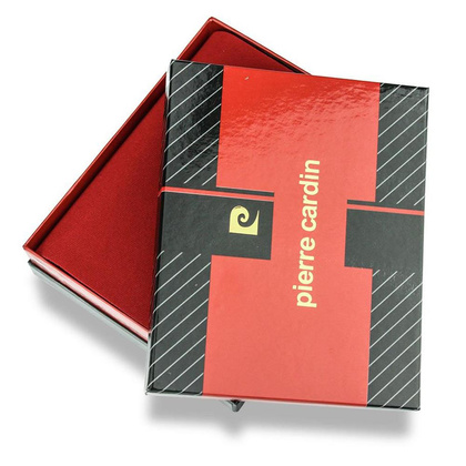 Portfel męski skórzany PIERRE CARDIN TILAK29 8824 RFID Czarny / Niebieski