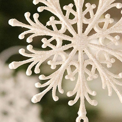 Komplet 40 sztuk ozdób bożonarodzeniowych w opakowaniu średnica 10cm białe BSN59