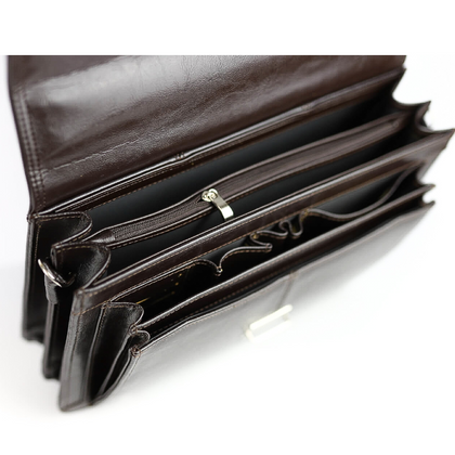 523 Teczka damska 2-komorowa- brąz KEMER