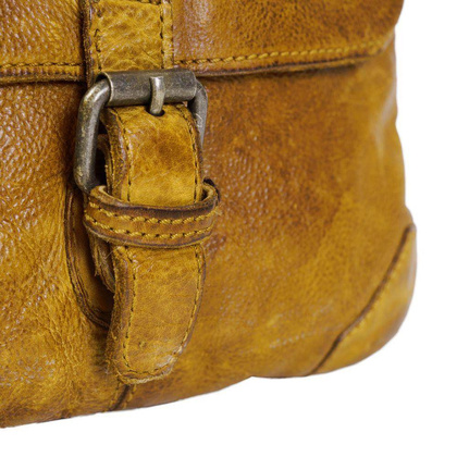 Listonoszka skórzana Cato Żółta - min. zamówienie 20 / 50 / 100 szt.