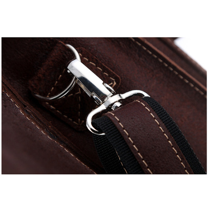 Skórzana torba na ramię teczka KEMER VOOC TC5 czarny