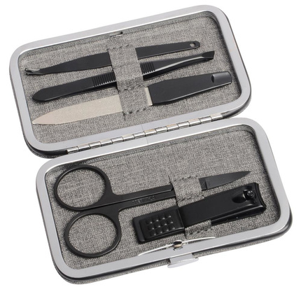 Zestaw do manicure PRETTY IN BLACK, szary