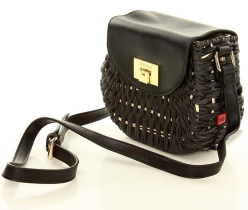 MONNARI Koszyk torebka pleciona czarny - min. zamówienie 20 / 50 / 100 szt.