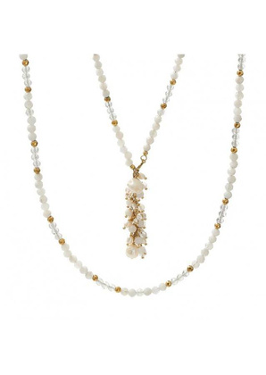 Naszyjnik ślubny Kamień księżycowy 925