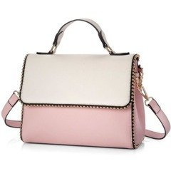 Torebka listonoszka damska KEMER SOLIER FB41 Różowo Biała - min. zamówienie 20 / 50 / 100 szt.