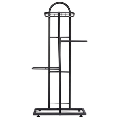 Kwietnik 4-poziomowy na doniczki metalowy czarny 92 cm