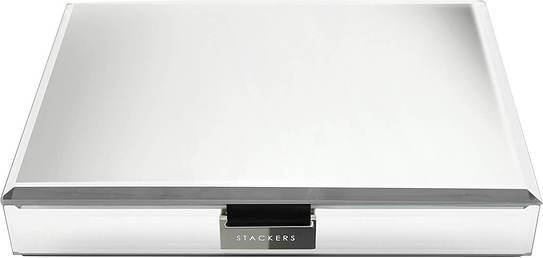 Szkatułka na biżuterię Stackers classic velvet szklana z pokrywką z czarną wyściółką