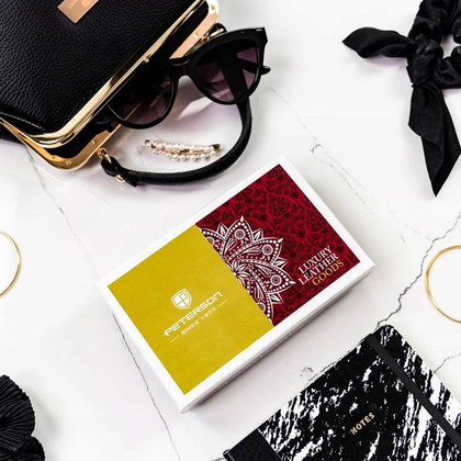 Skórzany damski portfel Peterson PTN 42122-SH czerwony