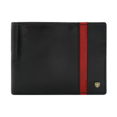 Portfel męski skórzany PELLUCCI N01-RVTP RFID Czarny / Czerwony