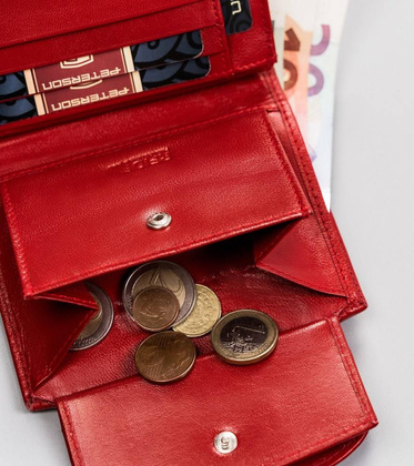 Skórzany portfel damski z systemem rfid zapinany na zatrzask