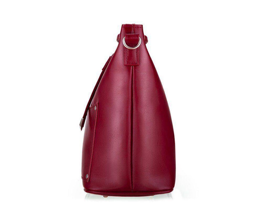 Skórzana torba damska listonoszka Nea FL19 burgundowa - min. zamówienie 20 / 50 / 100 szt.