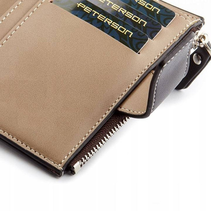 Zestaw prezentowy: skórzany portfel damski na zatrzask i woda perfumowana velvet