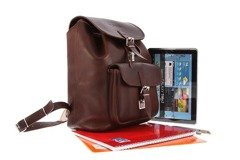 Duży plecak skórzany KEMER VOOC Vintage P38 brąz