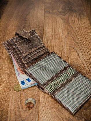 Portfel męski skórzany RM-06L-BAW BROWN