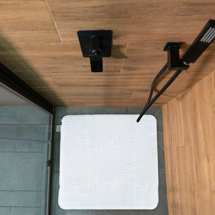 Mata antypoślizgowa pod prysznic biała 53x53 cm