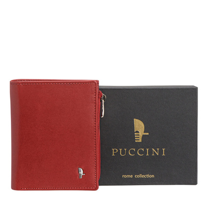 Portfel damski skórzany PUCCINI ROME CR967 3 Czerwony
