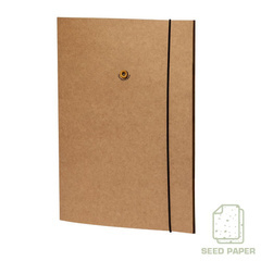 Teczka na dokumenty ok. A4 z kartonu z recyklingu z nasionami dzikich kwiatów